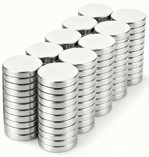 Ισχυροί Στρογγυλοί Μαγνήτες Νεοδυμίου 12x3mm Σετ 100 Τεμαχίων
