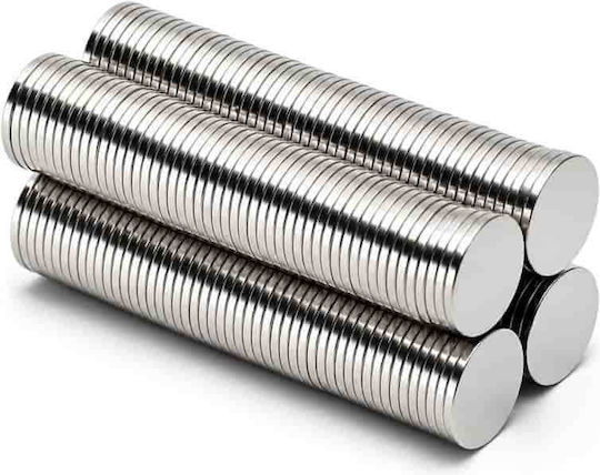 Силни Кръгли Неодимови Магнити 15x1mm Комплект 100 Броя