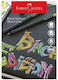 Faber Castell Black Edition Pad Red Black Paper A5 140gsm 40 Sheets Wd897513 5017912001808