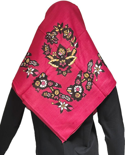 Island Women’s Large Headscarf of Traditional Cypriot Costume Burgundy Mark212 Burgundy