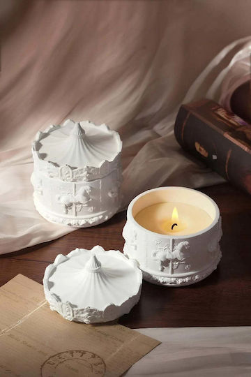 SteweHome Christmas Plastic White Candle 10x10cm