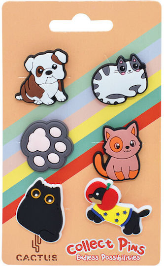 Decorative Pins Cactus Croqpins Animals 6pcs Ct112-01