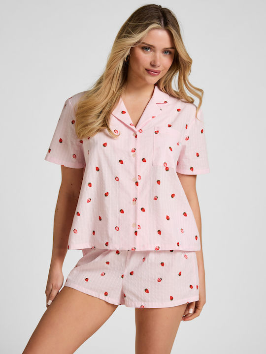 Hunkemöller Summer Women's Pyjama Blouse Woven Strawberry