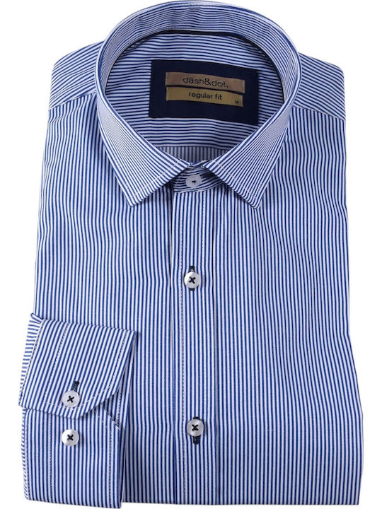 Long Sleeve Striped Blue Shirt