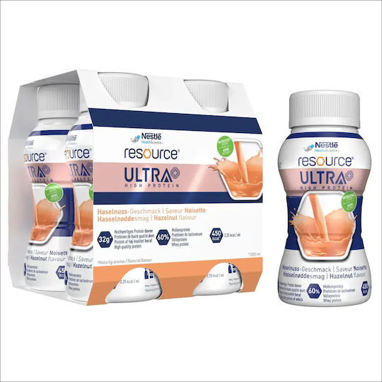 Nestle Resource Ultra + High Protein με Γεύση Καφέ 4x200ml