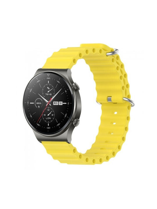 Tragbare Bänder Ocean Silikon Amazfit Bip 6 46mm 22mm Gelbe