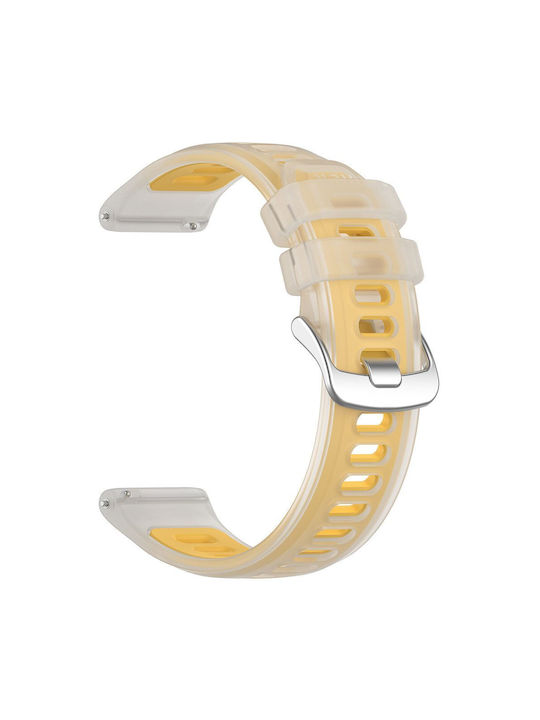Techsuit Silicone Strap Yellow (Samsung Galaxy Watch4/5/Active 2, Huawei Watch GT 3)
