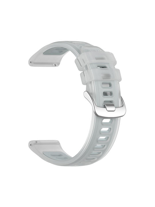 Techsuit Λουράκι Σιλικόνης Λευκό (Samsung Galaxy Watch4/5/active 2, Huawei Watch Gt 3)