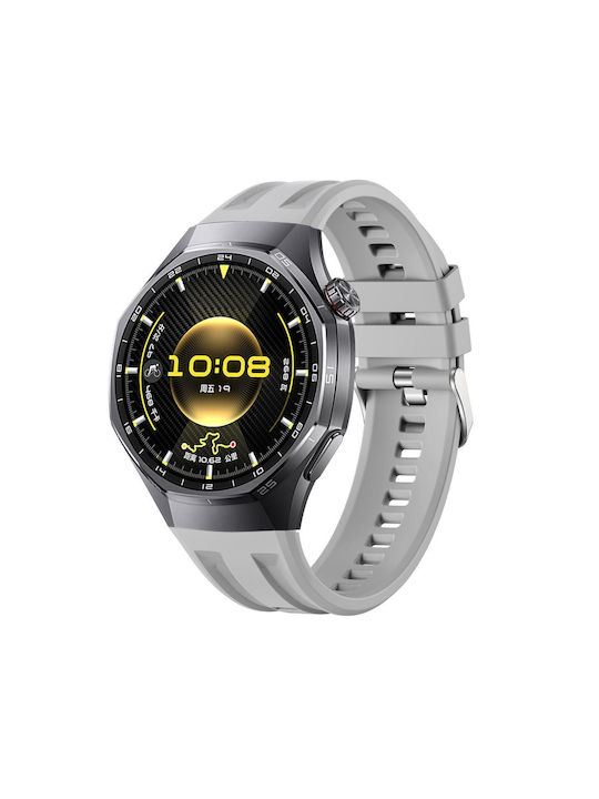 Huawei Watch Gt 6 Pro Conexiune Neîntreruptă Dublă Ranforsare Neporos Curea Monocromă Din Silicon Gri