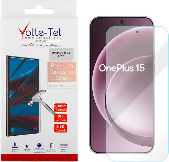 Volte-tel Tempered Glass Oneplus 15 5g 6.78in 9h 0.30mm 2.5d Full Glue