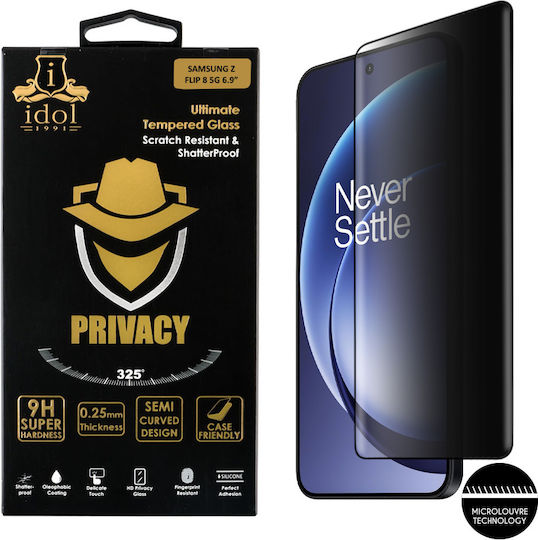 Idol 1991 Datenschutz Antispy Gehärtetes Glas Oneplus 15r 5g 6.83 Zoll 9h 0,25mm Semi Curved Voller Leim Fingerabdruck Black