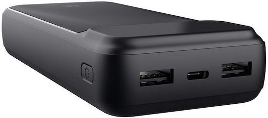 Trust Baterie Externă 20000mAh 20W Cu 2 Porturi De Ieșire USB-A Și Port De Ieșire USB-C Livrarea Energiei Neagră