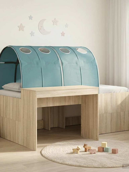 Kinderbett Einzel mit Schreibtisch Hellblau