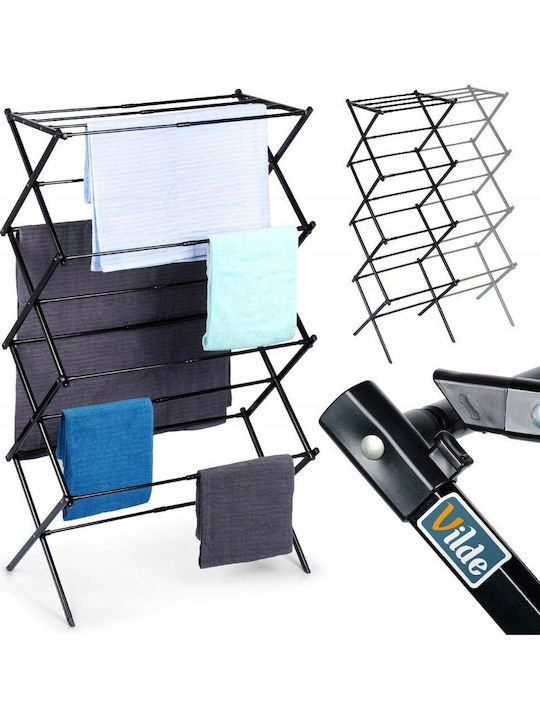 Vilde Folding Hanging Clothes Drying Rack Made of Metal with Hanging Length 10m