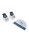 Set Kids Knitted White Beanie for Newborn 3 Pieces
