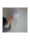 Owl Paperlamps Single-Light Kids Ceiling Light Paper with E27 Socket Blue 60x30cm