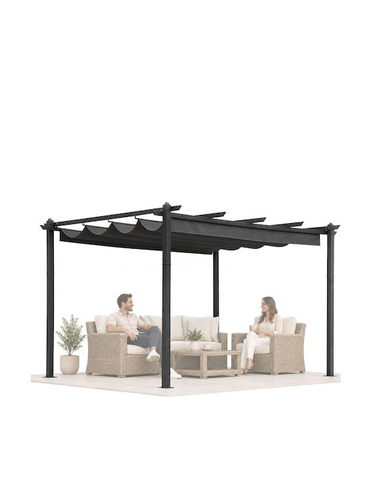 MultiGarden Garten Gazebo Grau 3x4m