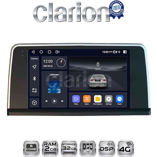 Clarion Gl71350 OEM Multimedia Car Screen BMW Series 3 2010 > F30 F31 F34 F35 F80 BMW Series 4 2013 > F32 F33 F36 F83 NBT System CarPlay Android Auto BT GPS WiFi GPRS