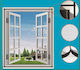 Chios Hellas Mosquito Net Window with Velcro Black 120x100cm
