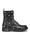 Zeppelin Leather Women's Ankle Boots Black