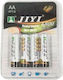 Jiyi Презареждащи се батерии AA Ni-MH 6800mAh 1.2V 4бр