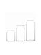 SteweHome Set of 3 General Use Glass Purple Vases 1400ml