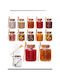 SteweHome General Use Glass White Vase with Cork