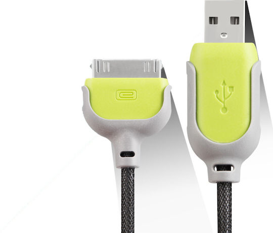 Cablu USB la 30-Pin Verde 1.5m (1040) 1 buc