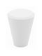 Convex Mat Furniture Knob Made of Matte White Metal Diameter 22mm 267-22S06S06