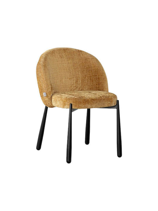 Dining Chairs with Fabric Upholstery Mustard 2 Pieces 63x60x83cm