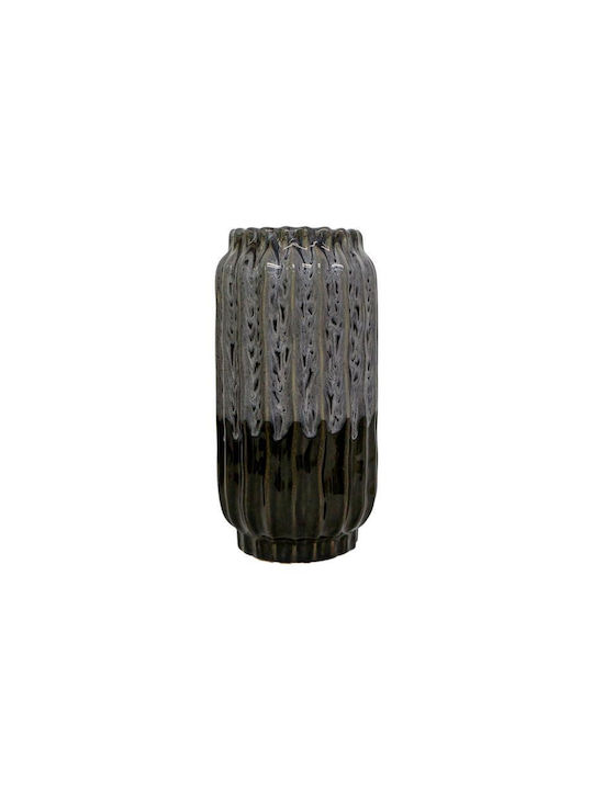 Fylliana Decorative Ceramic Grey Vase 14xH27cm