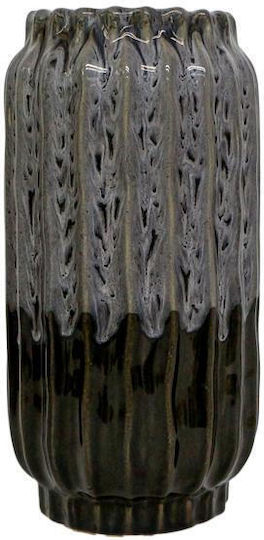 Fylliana Decorative Ceramic Grey Vase 14xH27cm