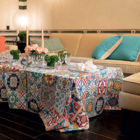 Tessitura Toscana Telerie Τραπεζομάντηλο Βαμβακερό Tablecloth Camastra Πορτοκαλί 170x360εκ.