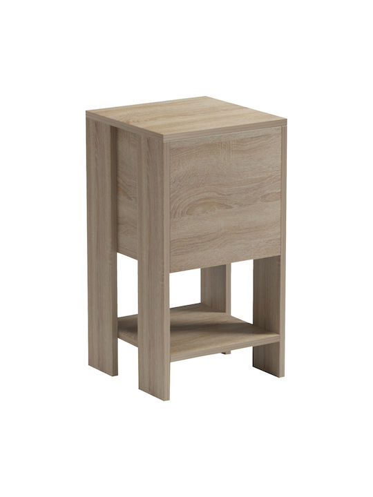 Argus Wooden Beige Bedside Table 30x30x55cm