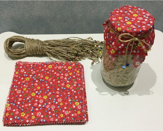 Stewehome Set Of 25 Fabric Jar Lid Covers With Cord Tie Beads White