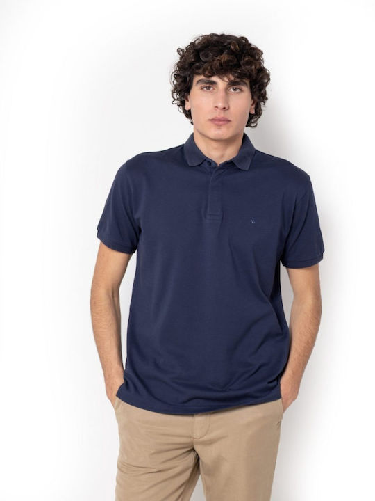 The Bostonians Polo Short Sleeve Blue Blouse