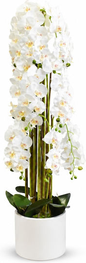 Artificial White Orchid 150cm Potted Plant 87555-2