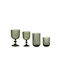 Cryspo Trio Noris Smoke Water / Whiskey Glass Set in Green Colour Goblet 350ml 24 Pieces