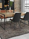 Τραπέζι Τραπεζαρίας Μεταλλικό Riviera Oak 166x90x77εκ.