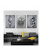 Canvas Wall Poster Without Frame 3x 60x90cm Metal Figurine Design