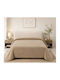 Linea Home Beverly Κουβέρτα Πικέ Μονή 160x220εκ. Μπεζ
