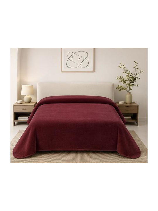 Linea Home Beverly Κουβέρτα Πικέ Μονή 160x220εκ. Μπορντω
