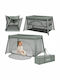 Lionelo Baby Cradle with Mattress Side Opening and Wheels Green