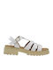 Leather Sandals White