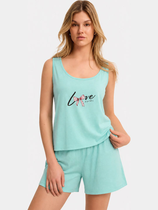 Cherry Summer Women's Pyjamas Set Menta