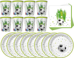 Set Plates Cups Napkins Football