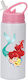 Photoretous Kinder Trinkflasche Ariel 600ml Weiß Rosa Deckel