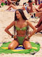 Set Bikini Brazil Floral Palm Green