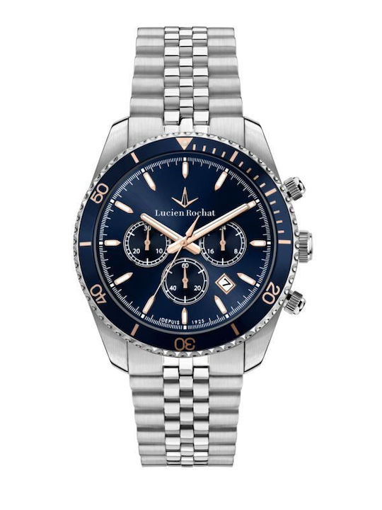 Men's Watch 43mm Battery with Silver Stainless Steel Bracelet