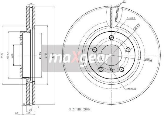 Nissan Murano Vordere Bremsscheibe 05 Infiniti M 10